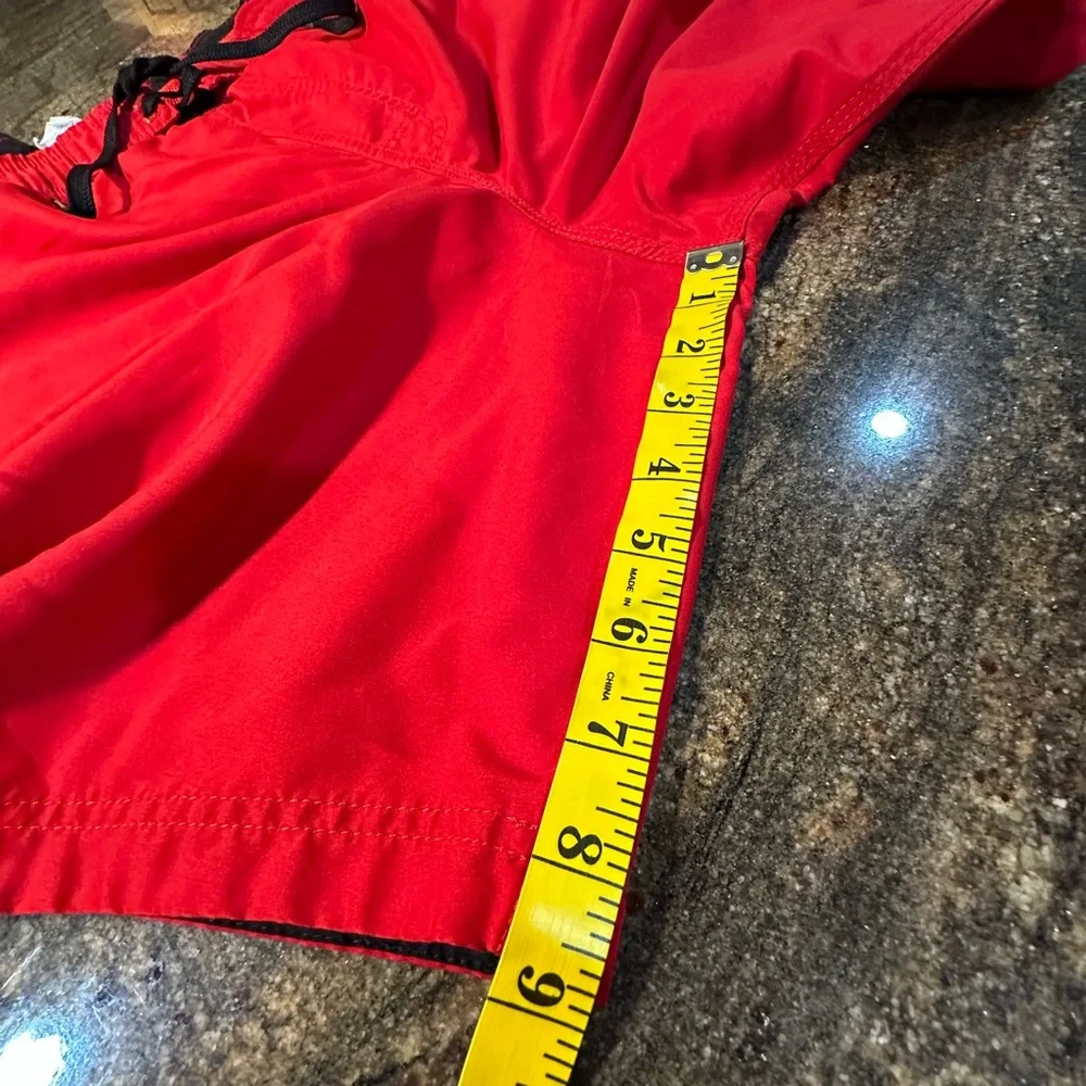 Speedo Men's XXL red Swim‎ Trunk Shorts Mesh Lined Pockets Casual